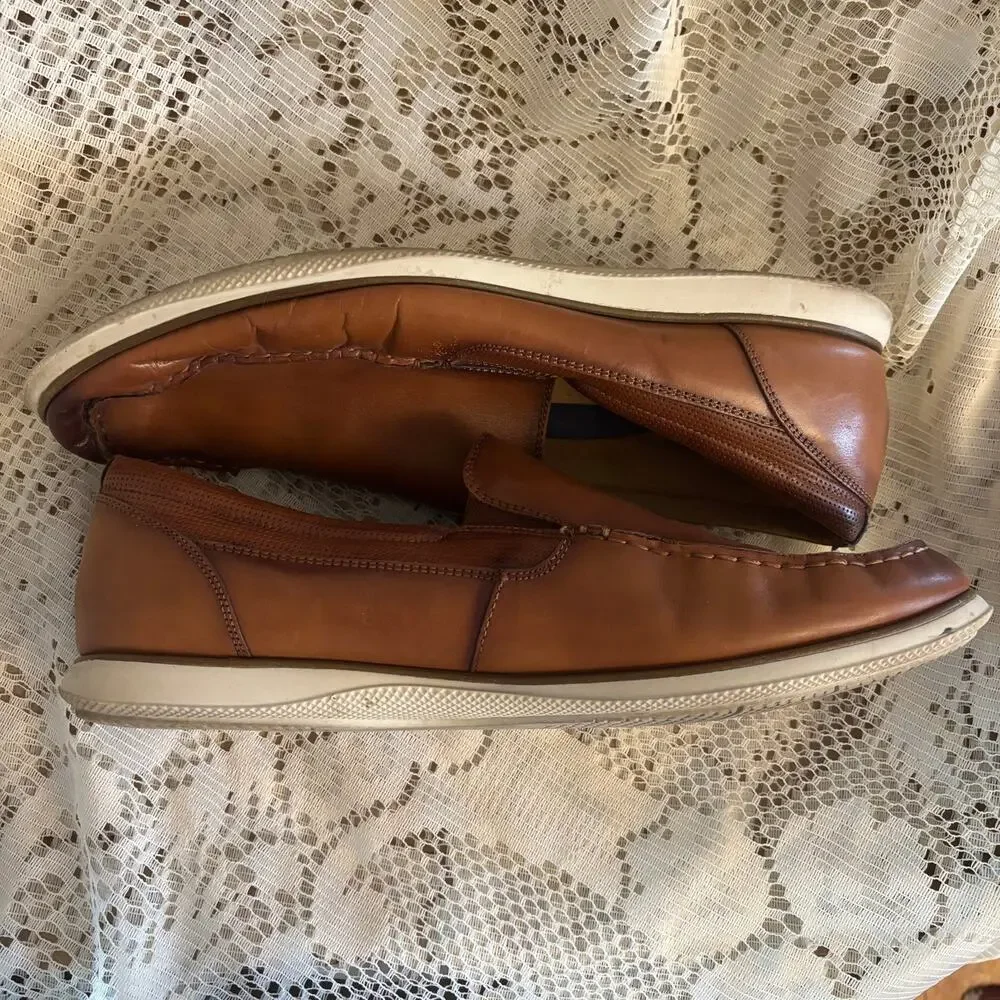 Florsheim Talladega Men's US 13 M Cognac Brown Venetian Leather Loafer Shoes